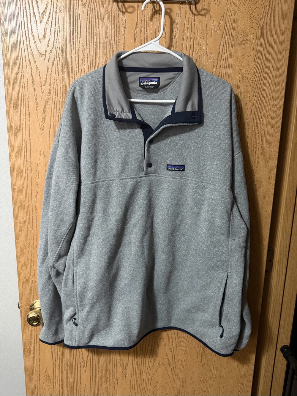 Patagonia Lightweight Pullover Fleece Jacket - Light Gray
